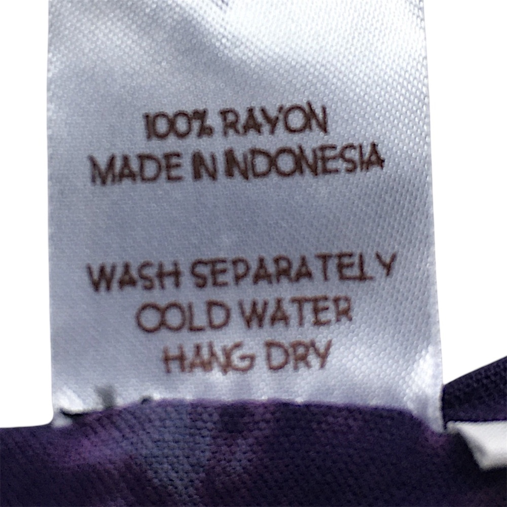 Purple Rayon Batik Ruana - Picture 5 of 5